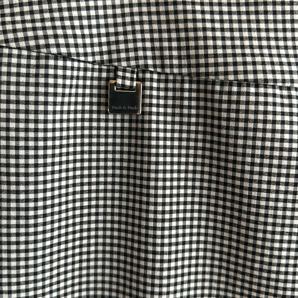 💖Peck n Peck blk/wht gingham check pull on stretch pant - Picture 3 of 5